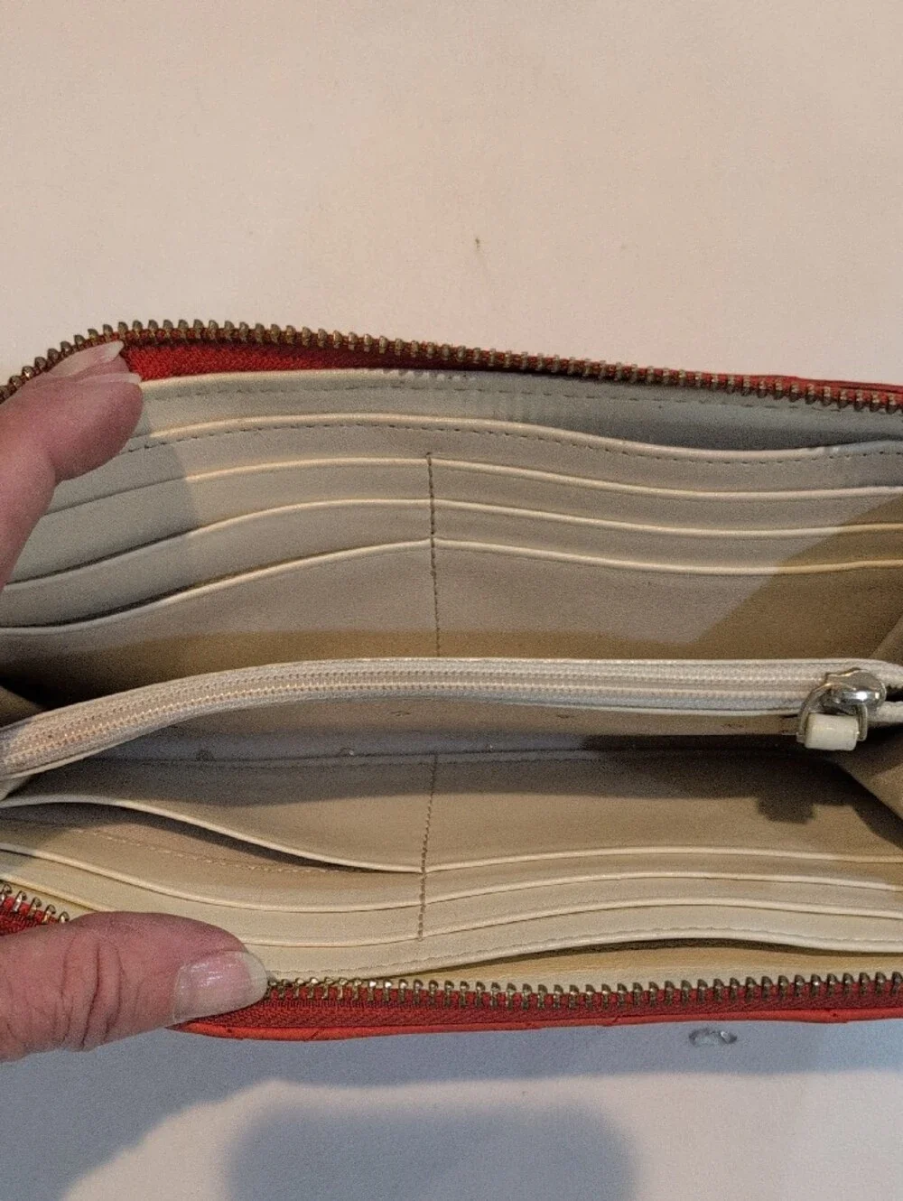 Kate Spade Orange And Cream Long Wallet